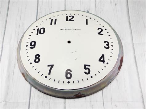 Wall Clock Face Round Clock Dials White Clock Parts Large Etsy