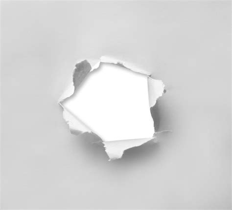 Ragged Hole Torn In Ripped Paper On Transparent Background Stock My