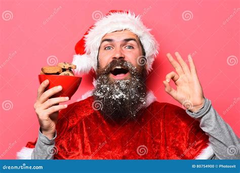 Hipster Santa Claus Stock Foto Image Of Claus Chocolade 80754900