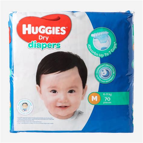Huggies Dry Taped Diapers Super Jumbo Pack Medium 70pcs