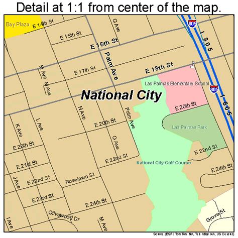 National City California Street Map 0650398