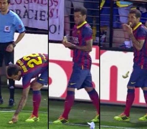 Danny Alves Eats Banana Thrown At Him On The Pitch During A March Against Villareal Ngvibes
