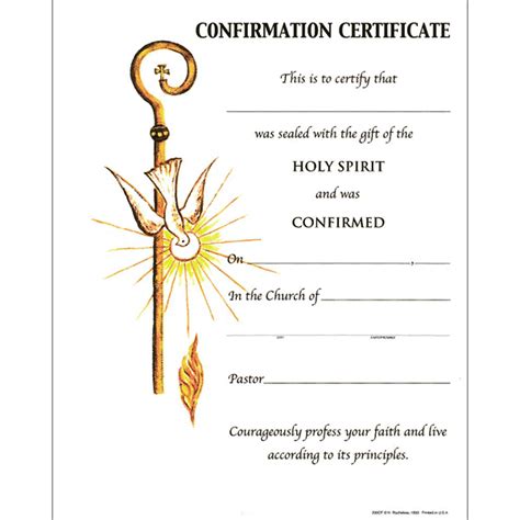 Lista Foto Certificado De Confirmacion Iglesia Catolica Para