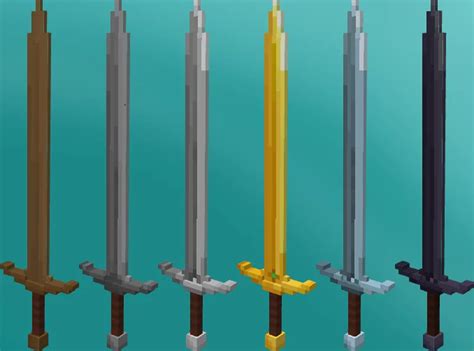 Simple Long Swords 3d Swords Minecraft Texture Pack