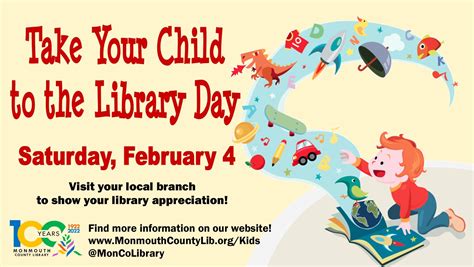 Feb 4 Celebrate Take Your Child To The Library Day Holmdel Nj Patch