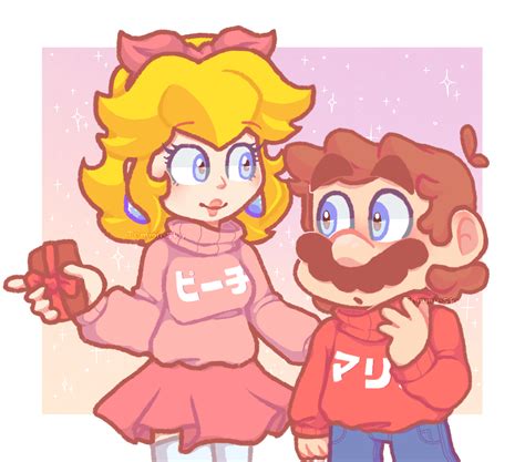 Redraw Sweater Couple By Temmieskyie On Deviantart Super Mario Games