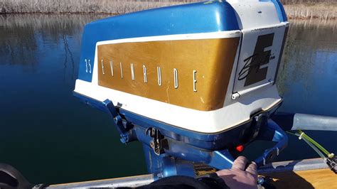 1959 Evinrude Golden Jubilee Big Twin 35hp Pond Test Youtube