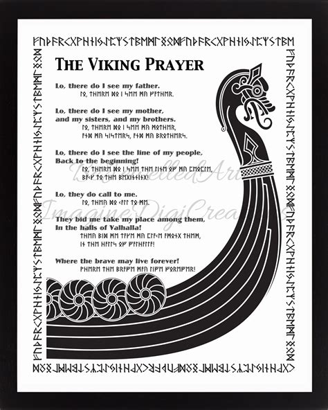 Viking Prayer Digital Prints Instant Print Instant Download Etsy