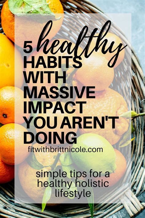 5 Healthy Habits With Massive Impact That You Arent Doing B Muchko