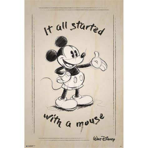 Disney Mickey Mouse It All Started With A Mouse Poster Things For