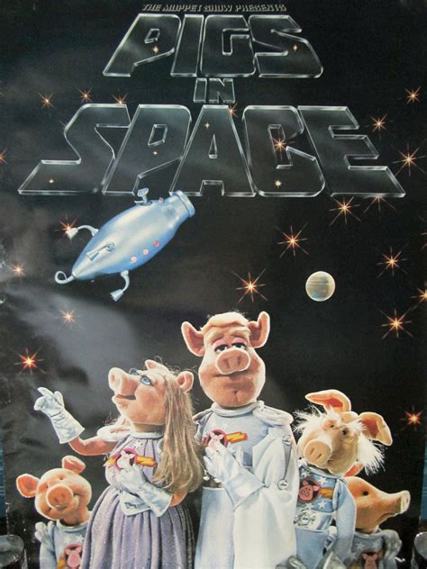 Vintage Pigs In Space 1976 77 Muppets Poster