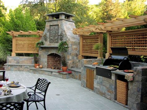Outdoor Fireplace And Grill Designs