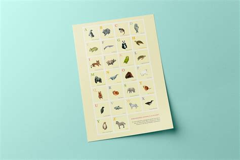 Endangered Animals Alphabet Poster — Jessie Luo