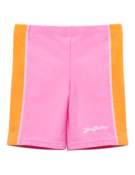 Sunbusters Kids Sunbusters Girls Swim Shortsupf 50 Pink Bloom 11