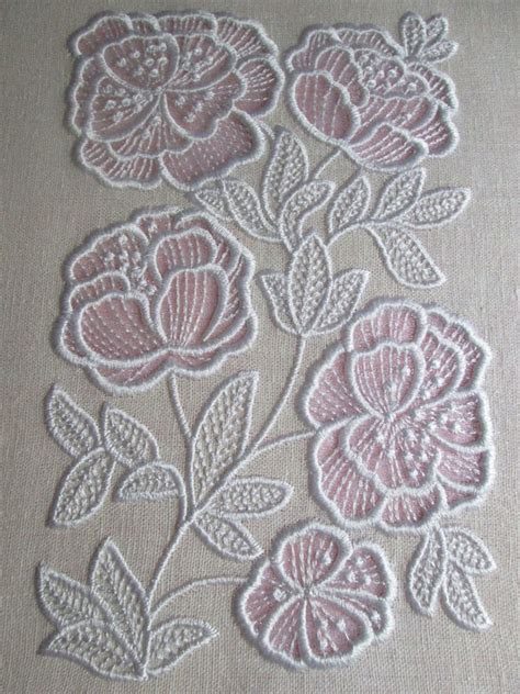 Flowers Applique Cutworkmachine Embroidery Design Applique Etsy
