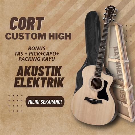 Jual Gitar Akustik Elektrik Listrik Cort Murah Equalizer 7545r High