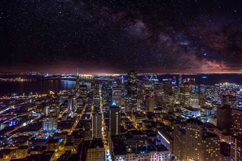 San Francisco Night Sky Royalty Free Stock Photo