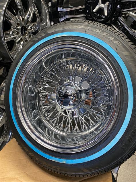 13 Luxor Wire Wheels 72 Spoke Reverse Deep Dish 15580r13 Tires New