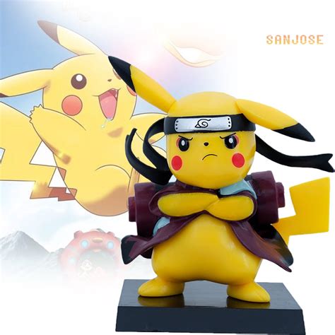 Sanjose 13cm Pikachus Figura Cos Naruto Kakashi Sasuke Coleccionable