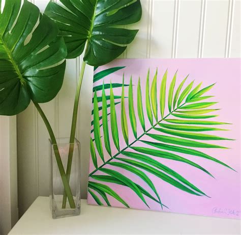 Tropical Palm Leaf Painting Tutorial This Stunning Oil Painting Is