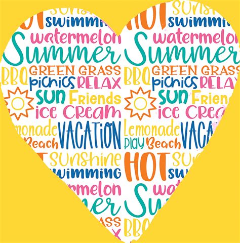 Summer Word Art Heart Free Stock Photo Public Domain Pictures