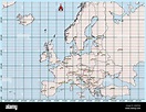 Europa Mapa Coordenadas geográficas latitud y longitud Idioma alemán ...
