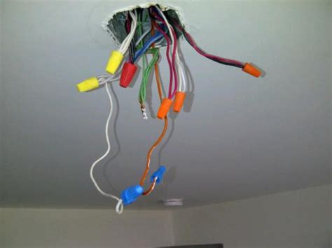 Black And Red Wire Ceiling Light