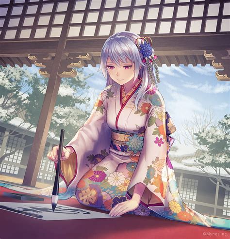 Những Hình ảnh Anime Mặc Kimono Tuyệt đẹp