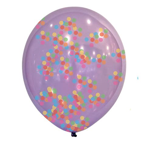 Confetti Multi Coloured Latex Balloons 11275cm 6 Pkg6 Amscan