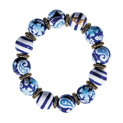 Deauville Classic Bracelet By Angela Moore Hand Painted Beaded Bracelet