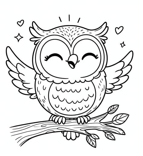 Owl Coloring Joy Coloring Pages Child