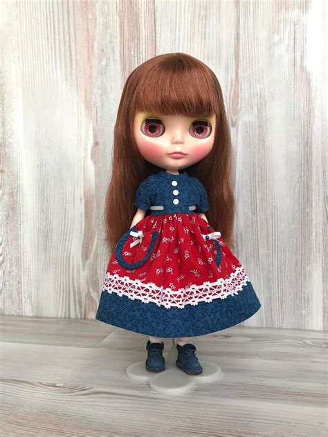 Blythe Floral Dress Pullip Doll Clothes Doll Outfit 30 Cm Etsy