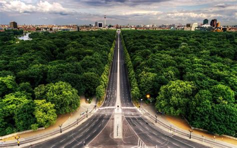 City Cityscape Berlin Road Aerial View Wallpapers Hd Desktop And