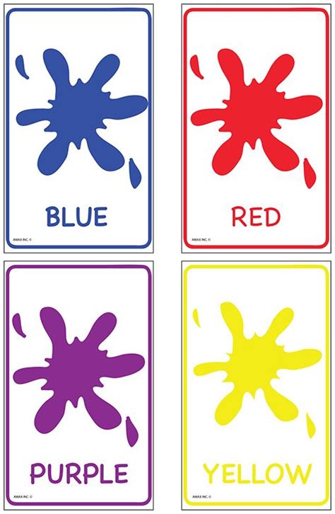 Color Flash Cards Color Flashcards Flashcards For Kids Flashcards