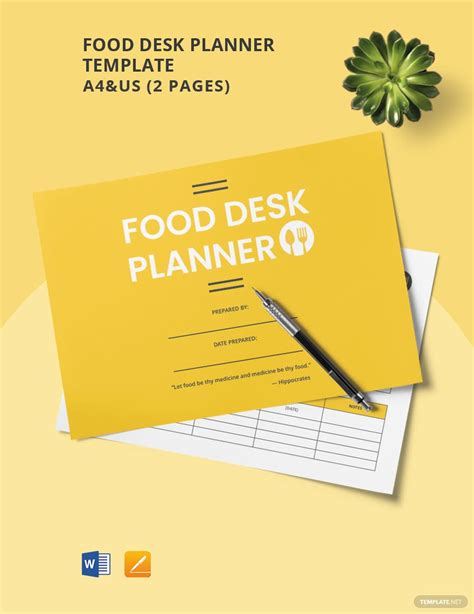 Free Basic Desk Planner Template Word Apple Pages