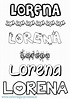 Coloriage du prénom Lorena : à Imprimer ou Télécharger facilement