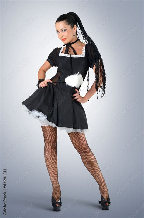 Beautiful Sexy French Maid Concept Cleaning Stock Photo Adobe Stock