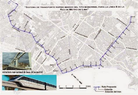 Metro De Lima Horizonte 2025 Trazo Preliminar De Linea 6 Monorriel