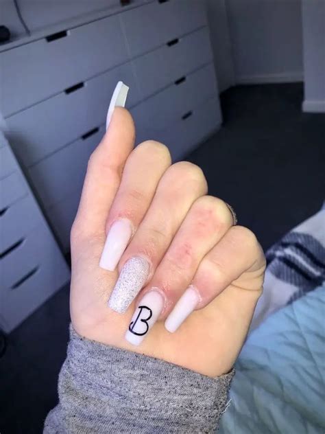26 Cute Acrylic Nails With Bf Initials Youll Love To Try Honestlybecca