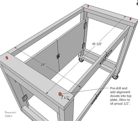 Learn How To Make An Easy Folding Mobile Workbench From Simple