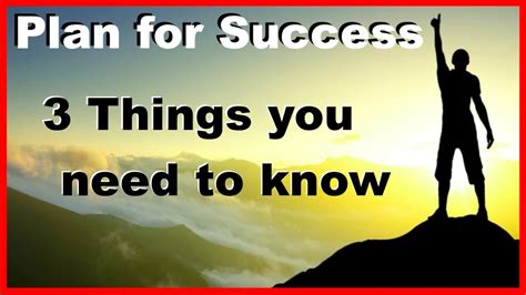 Plan For Success 3 Things You Need To Know Youtube