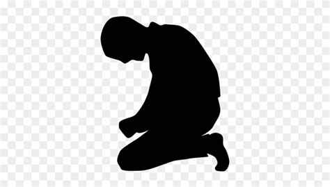 A Person Kneeling In Prayer Silhouette Clipart Silhouette Of Person