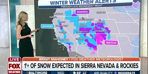 Significant Snow Expected In Sierra Nevada Region Rockies Through