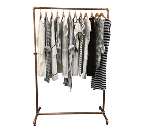 Clothes Rack | Antique Rose Gold Industrial Style | Rax and Dollies png image