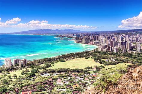 View Of Waikiki From Diamond Head Photograph By Aloha Art