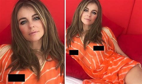 Daily Express On Twitter Elizabeth Hurley 52 Flashes Nipples As She