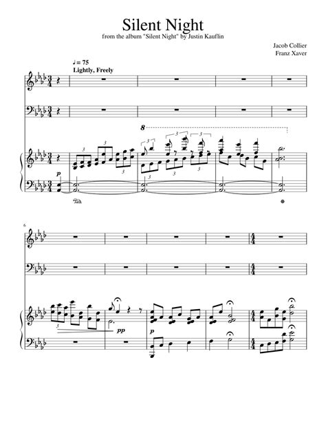 Get the free music at our website: Silent Night sheet music for Piano, Voice download free in PDF or MIDI