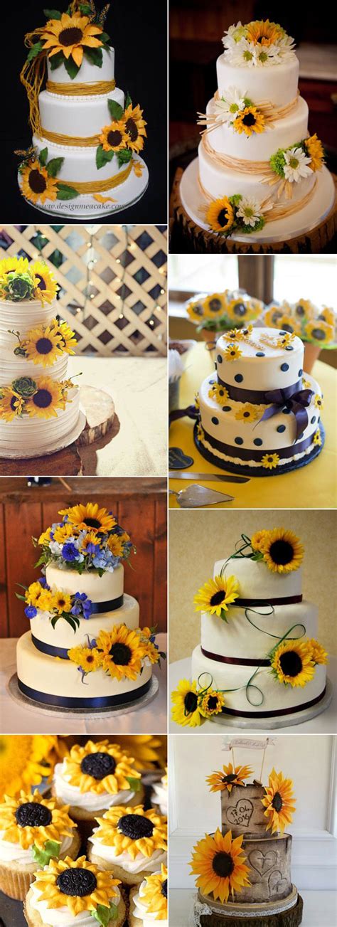 Sunflower themed wedding wedding decorations wedding cake toppers fall wedding wedding cakes rustic wedding cake and sunflower cupcakes for the boss's daughter. 40+ Super Cool Ideas to Incorporate Sunflowers to Your ...