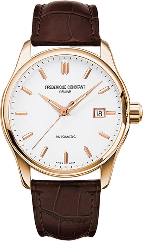 Frederique Constant Fc 303v5b4 Index Slim Rose Gold Plated And Leather