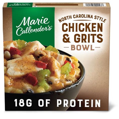 I grew up eating frozen chicken pot pie. Marie Callender's Frozen Meal, North Carolina Style Chicken & Grits Bowl, 12.5 oz. - Walmart.com ...